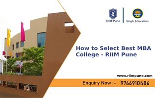 How to Select Best MBA College  RIIM Pune